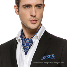 Moda para hombre Paisley alta calidad de seda de impresión de corbata corbata Ascot